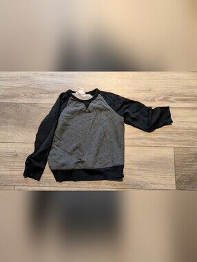 H&M Two-Tone Gray and Black Crew Sweater